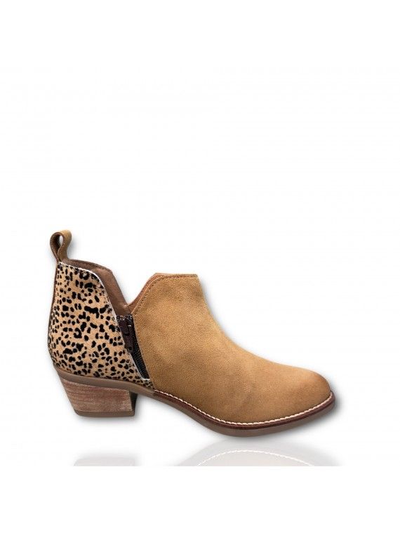 Bota camura c/plo leopardo